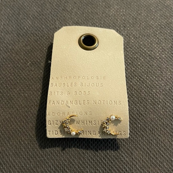 ANTHROPOLOGIE WHIMSICAL MOON EARRINGS